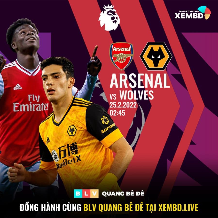 phuong247.LIVE Trực tiếp bóng đá Arsenal vs Wolves hôm nay 25-02-2022