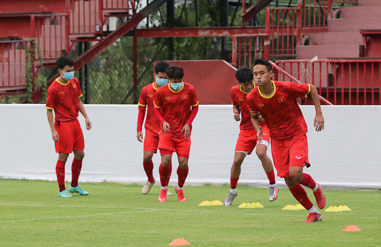 U23 Việt Nam tập luyện chiều 25/2 - Ảnh: VFF