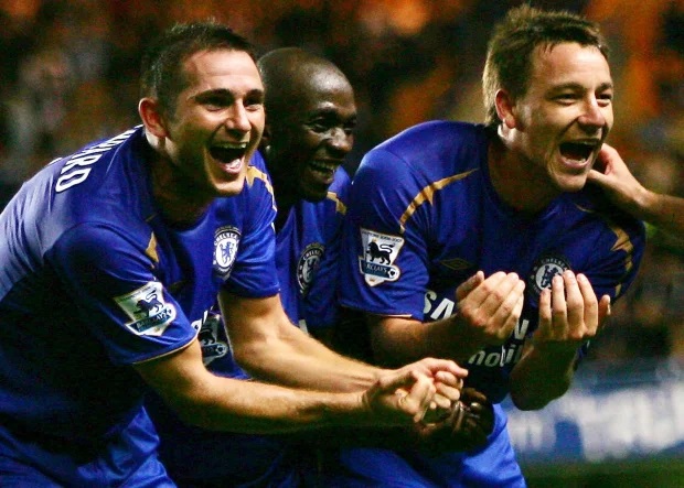 Lampard và Terry ăn mừng cùng Makelele