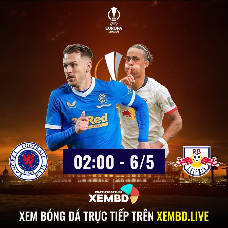 Nhận định bán kết lượt về cúp C2 Rangers vs RB Leipzig ( Ảnh: phuong247 Live)